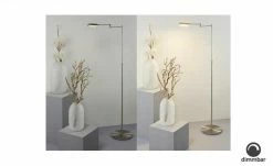 B-Leuchten Bridge-Stehleuchte 1-flammig Nickel matt