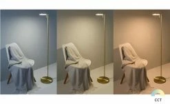 B-Leuchten LED-Stehleuchte, 1-flammig, messing matt | mehrfarbig