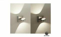 Paul Neuhaus Smart Home-Wandleuchte, 2-flammig, Nickel matt