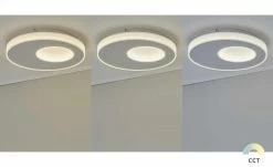 B-Leuchten LED-Decken- und Wandleuchte weiß mit Fernbedienung | 40|cm