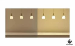 B-Leuchten LED-Pendelleuchte, 3-flammig, messing-matt