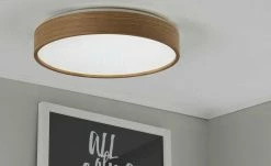 KHG LED-Deckenleuchte, 1-flammig, Eichenholz