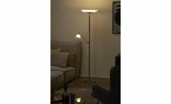 B-Leuchten LED-Deckenfluter, 2-flammig, Nickel-matt